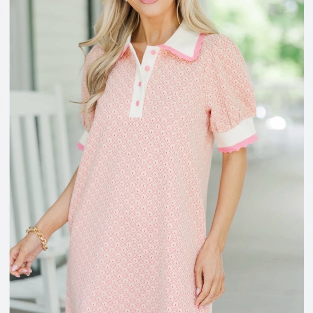 Entro Pink and Cream Dress